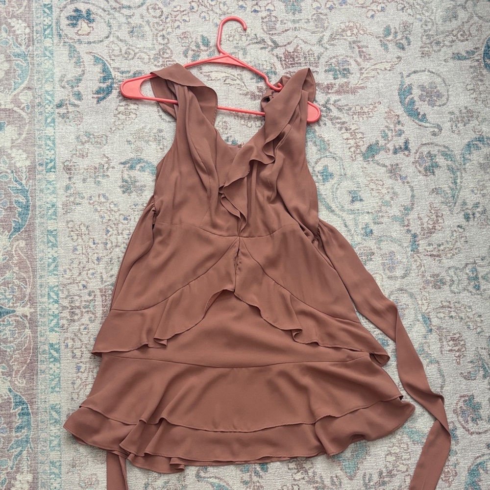 Express Mauve Ruffle Dress